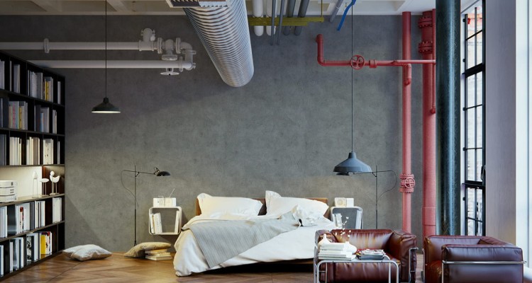 Tapeta Nowoczesny Szary Beton