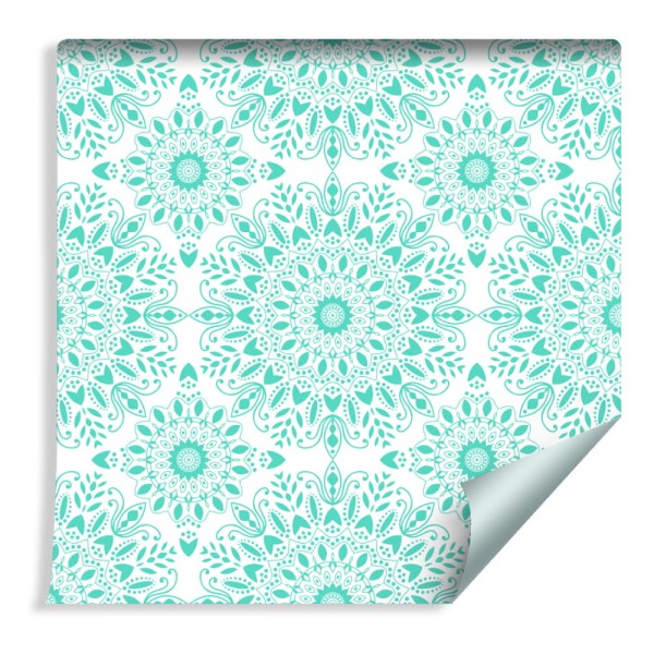 Tapeta Piękna Turkusowa Mandala
