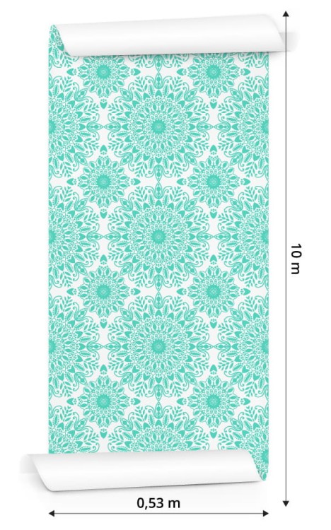 Tapeta Piękna Turkusowa Mandala