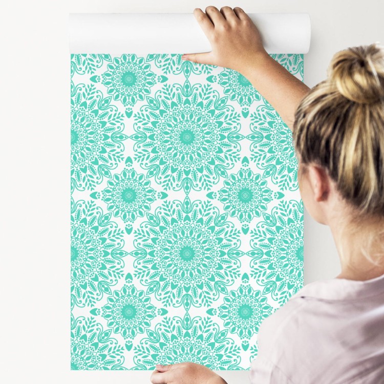 Tapeta Piękna Turkusowa Mandala