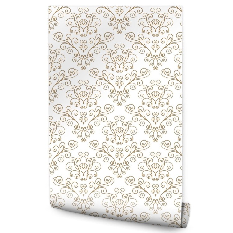 Tapeta Retro - Piękny Roślinny Wzór