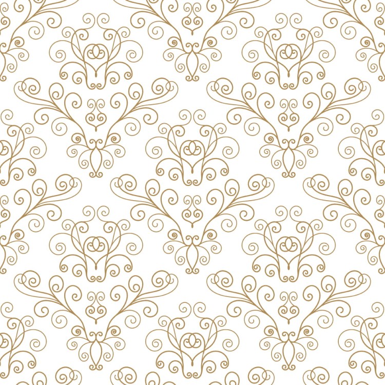 Tapeta Retro - Piękny Roślinny Wzór