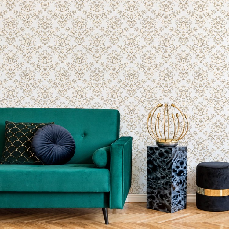 Tapeta Retro - Piękny Roślinny Wzór