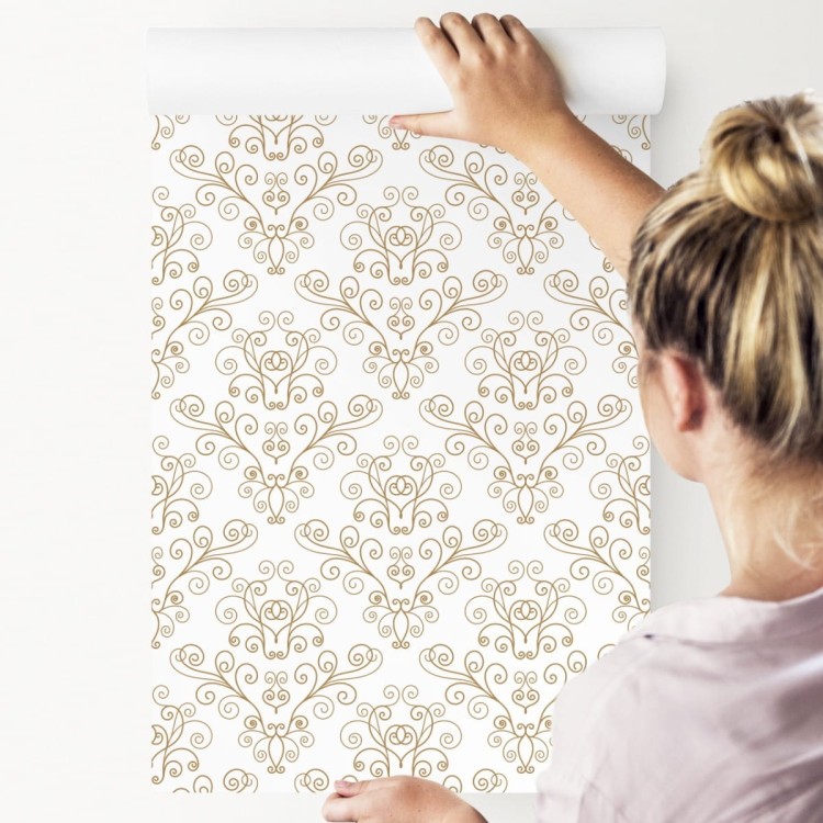 Tapeta Retro - Piękny Roślinny Wzór