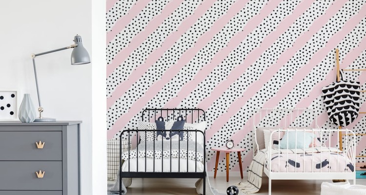 Tapeta Kropkowane Paski