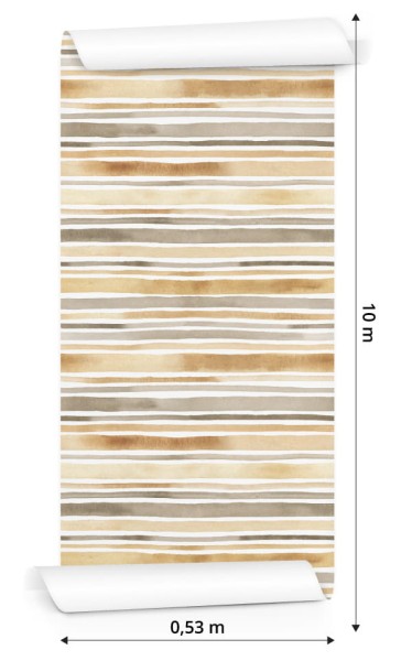 Tapeta Poziome Paski - Akwarela