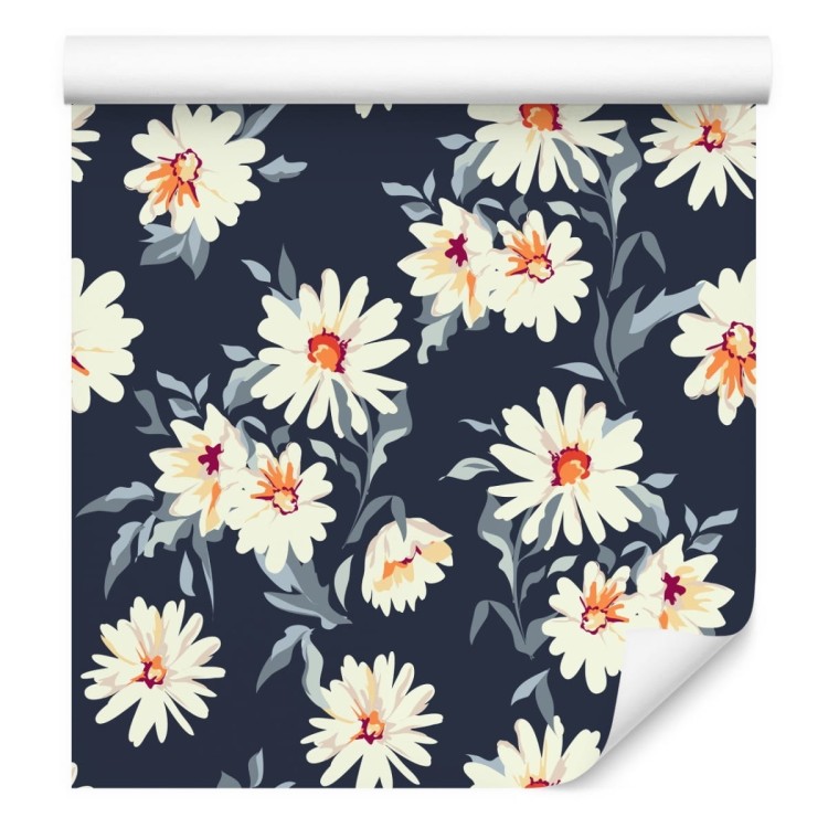 Tapeta Kwiaty - Malowane Stokrotki