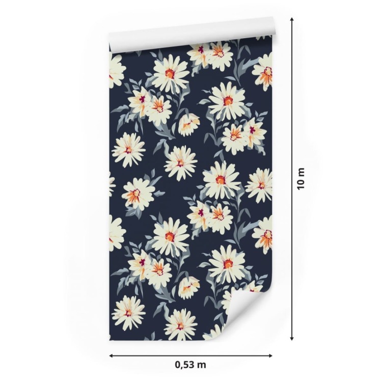 Tapeta Kwiaty - Malowane Stokrotki