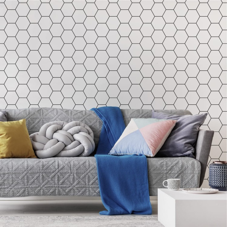 Tapeta Wzór Geometryczny - Sześciokąt