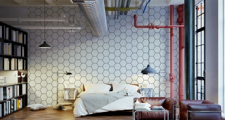 Tapeta Wzór Geometryczny - Sześciokąt