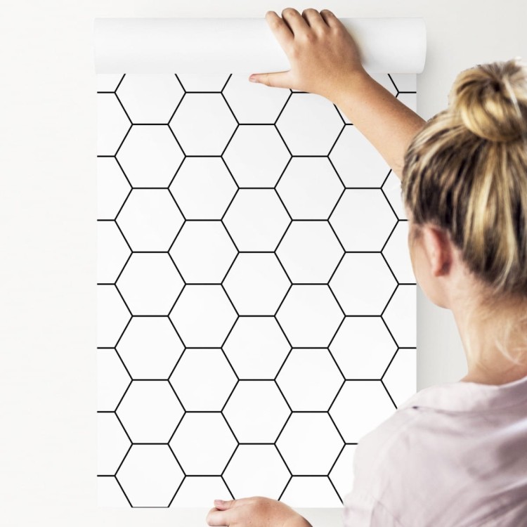 Tapeta Wzór Geometryczny - Sześciokąt