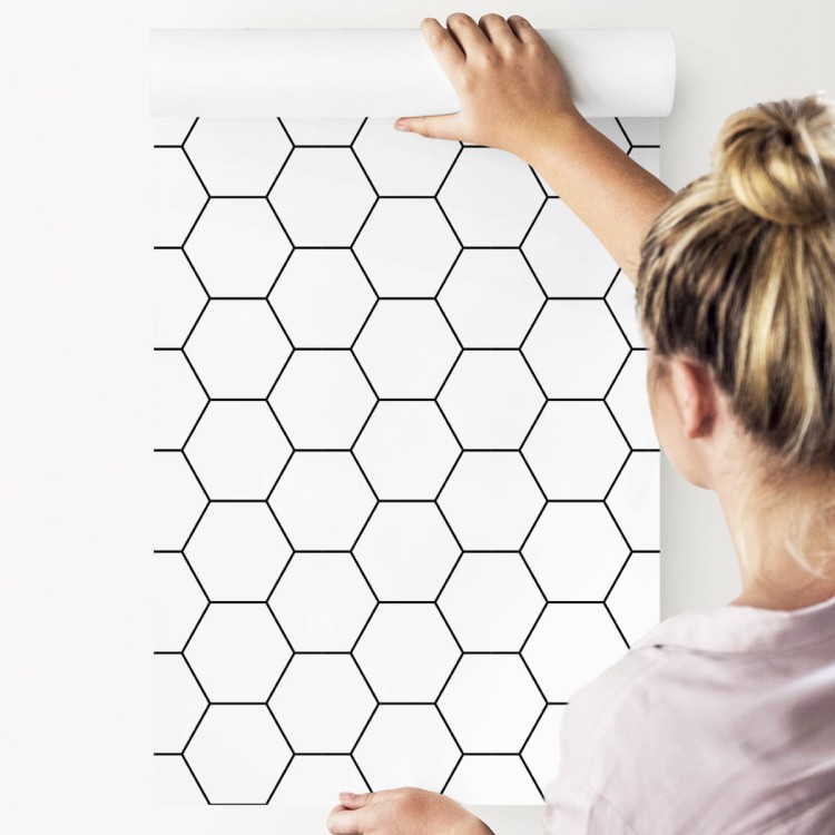 Tapeta Wzór Geometryczny - Sześciokąt