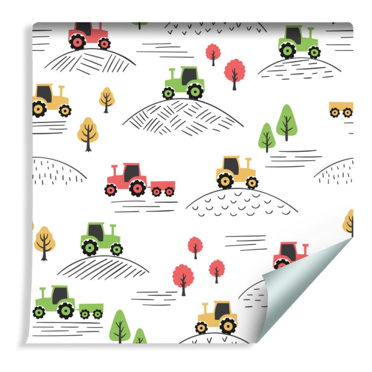 Tapeta Dla Dzieci - Traktorki