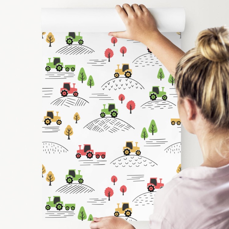 Tapeta Dla Dzieci - Traktorki