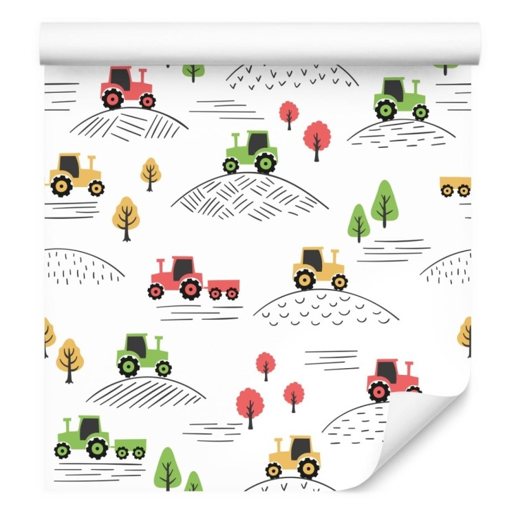 Tapeta Dla Dzieci - Traktorki
