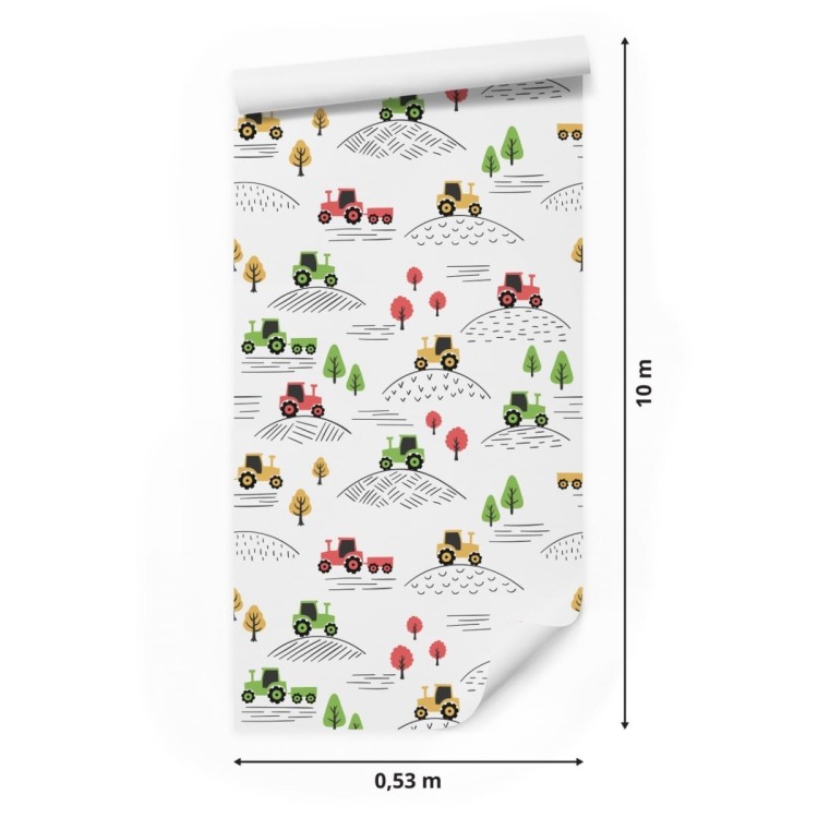 Tapeta Dla Dzieci - Traktorki