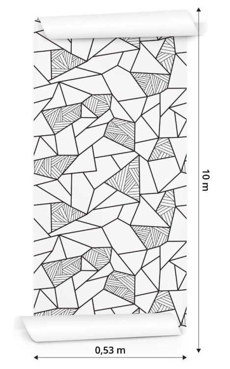 Tapeta Czarno Biały Wzór Geometryczny