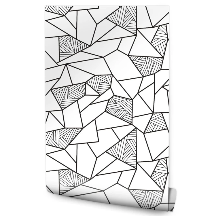 Tapeta Czarno Biały Wzór Geometryczny