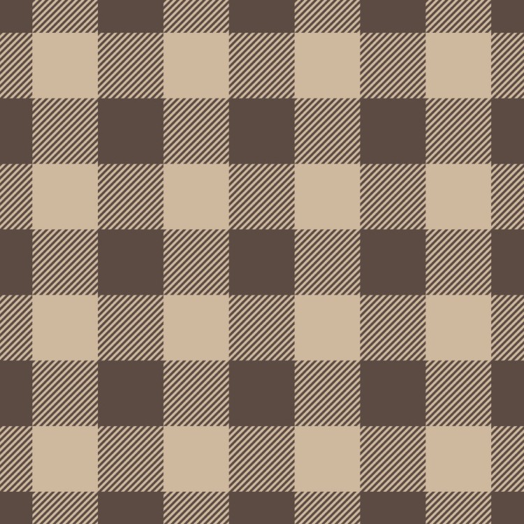 Tapeta Modna Brązowo - Beżowa Krata W Stylu Vintage