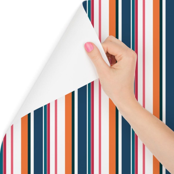 Tapeta W Kolorowe, Pionowe Paski, Jadalnia, Salon