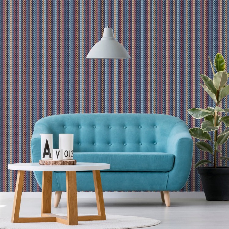 Tapeta Ścienna, Kolorowa, Pionowe Pasy, Do Salonu