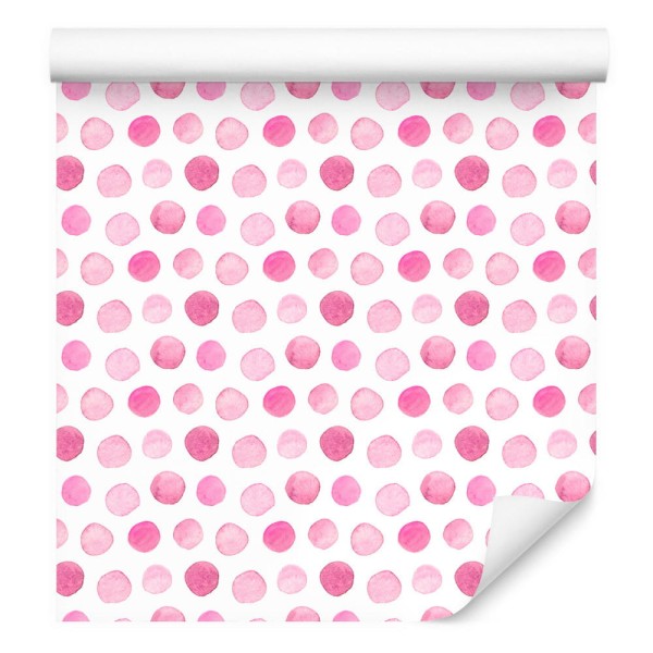 Tapeta Akwarelowe Różowe Groszki