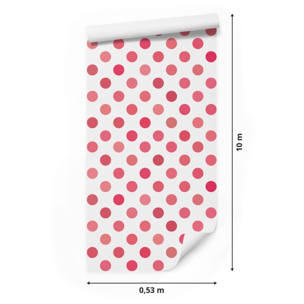 Tapeta Symetryczne Różowe Grochy