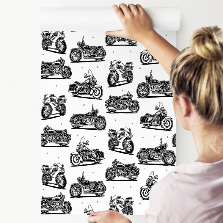 Tapeta Czarno-Białe Motocykle