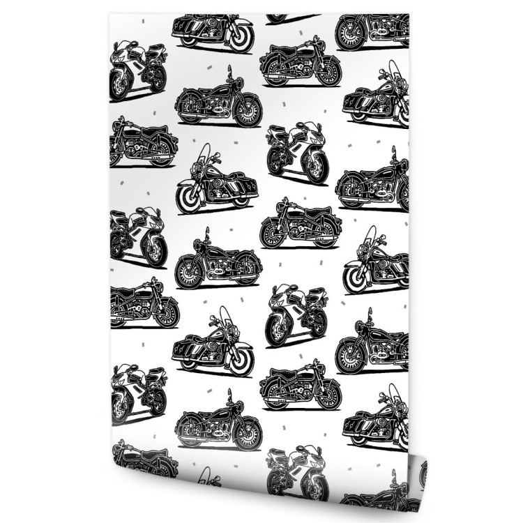 Tapeta Czarno-Białe Motocykle