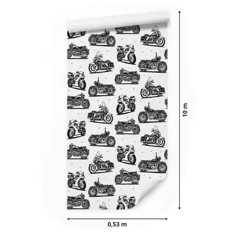 Tapeta Czarno-Białe Motocykle