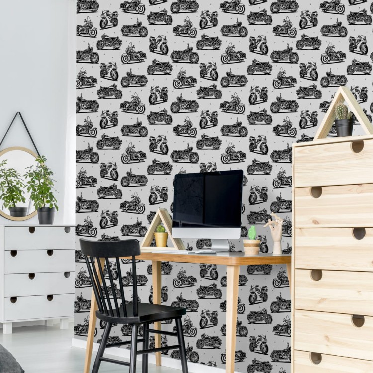 Tapeta Czarno-Białe Motocykle