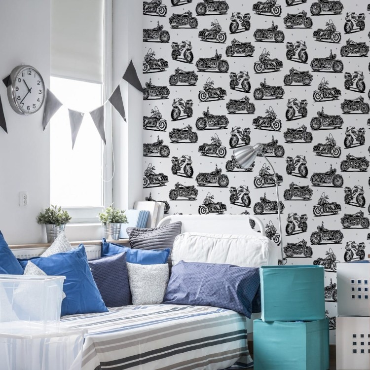 Tapeta Czarno-Białe Motocykle