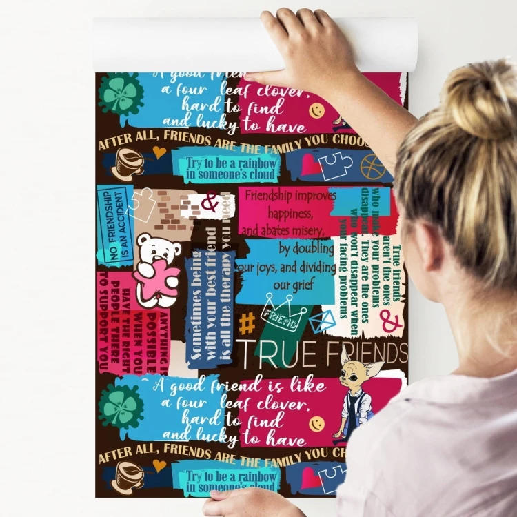 Tapeta Misie Z Typografią