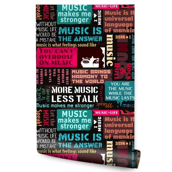 Tapeta Muzyczna Typografia