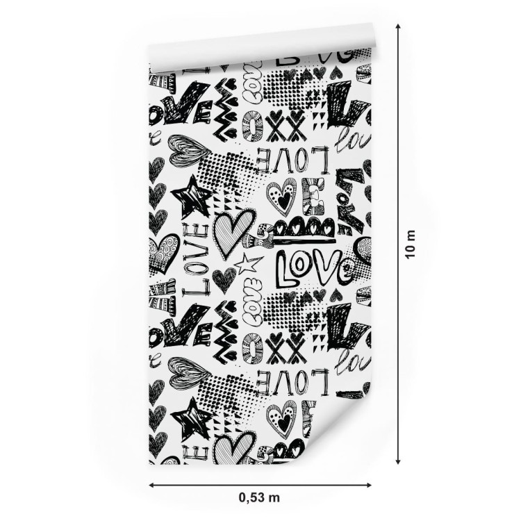 Tapeta Serca Z Napisami