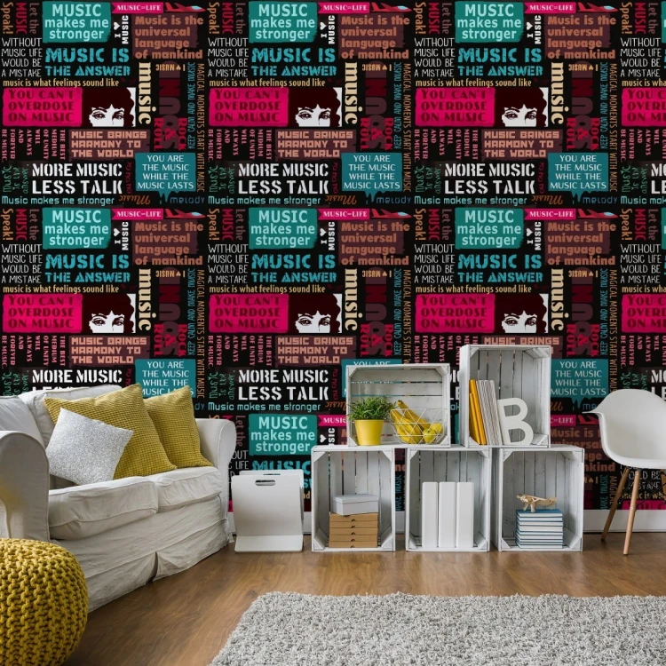 Tapeta Muzyczna Typografia