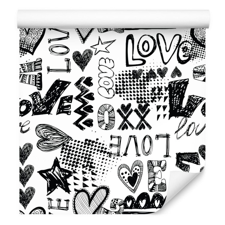 Tapeta Serca Z Napisami