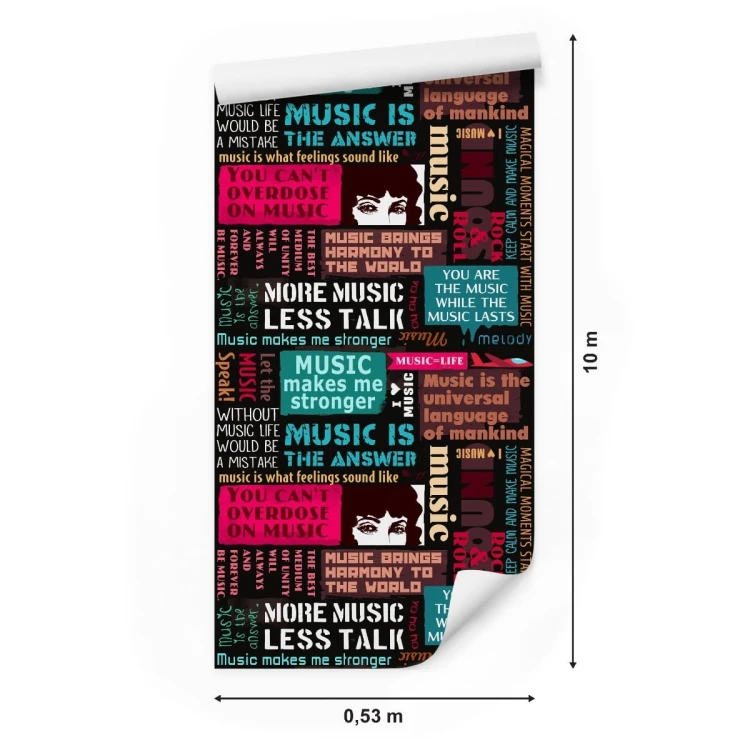 Tapeta Muzyczna Typografia