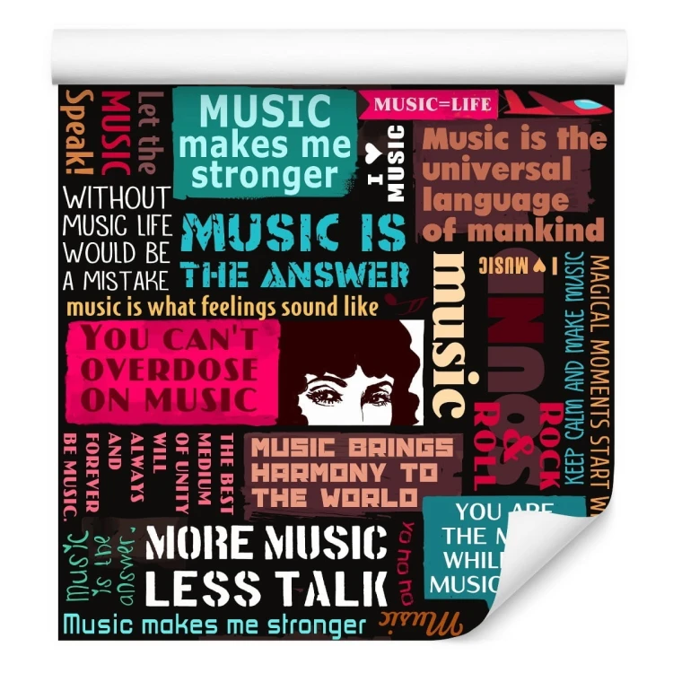 Tapeta Muzyczna Typografia