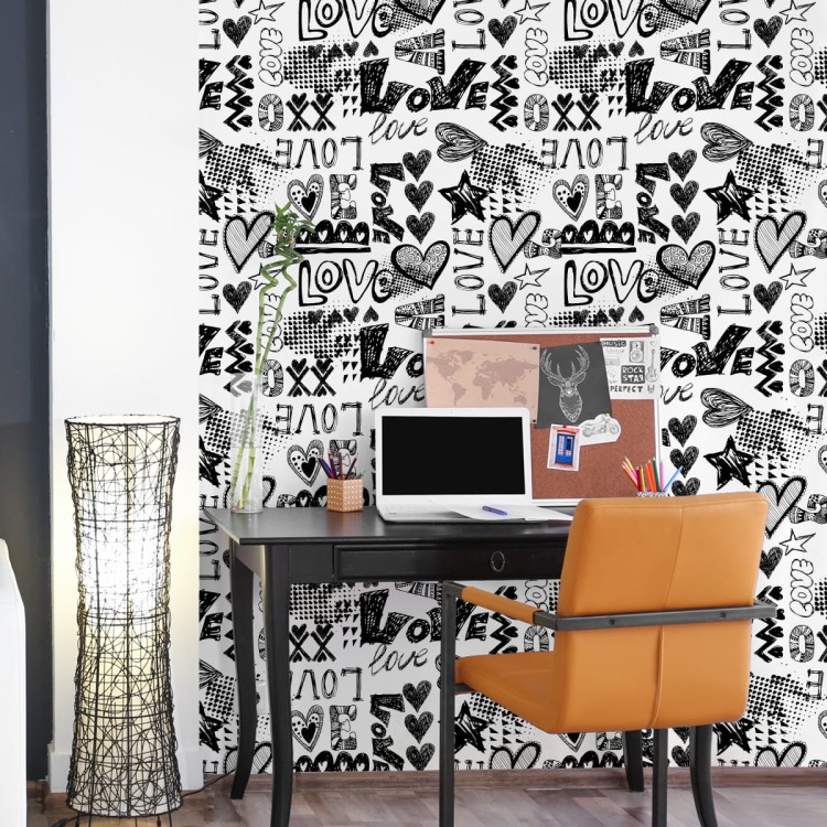 Tapeta Serca Z Napisami