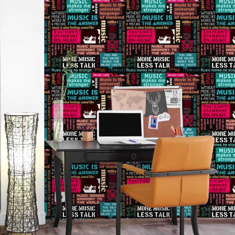 Tapeta Muzyczna Typografia