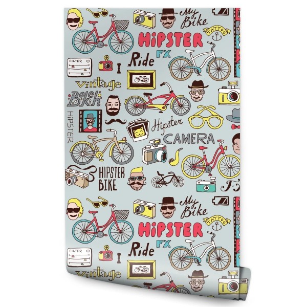 Tapeta Hipsterski Kolaż