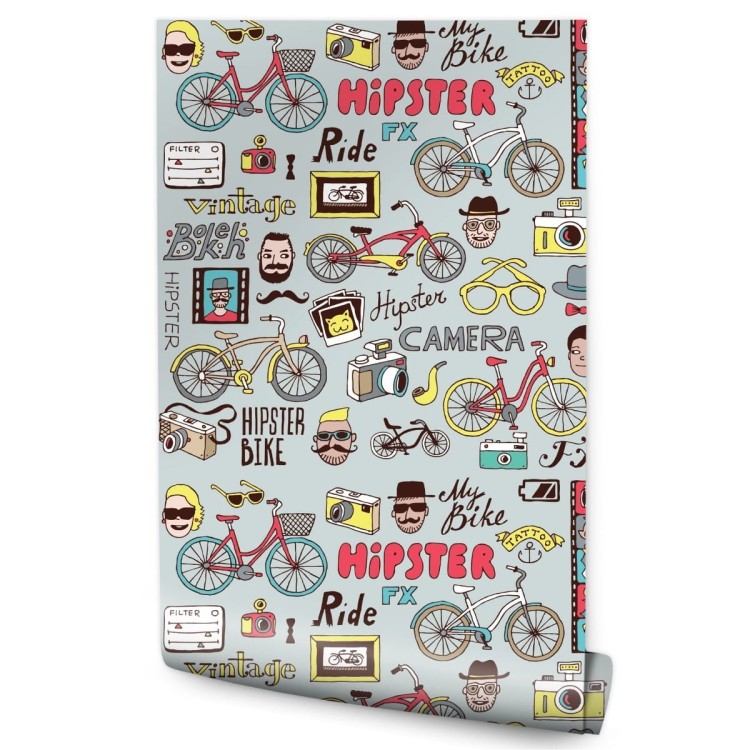 Tapeta Hipsterski Kolaż