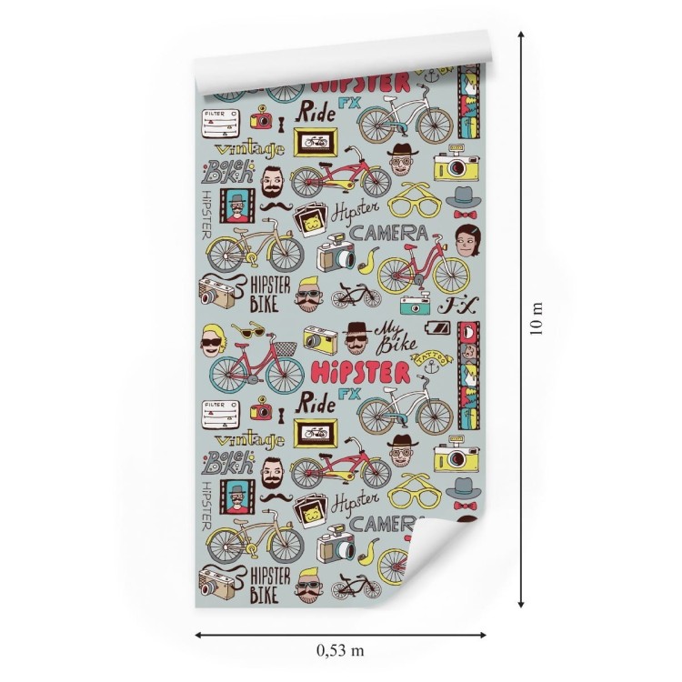 Tapeta Hipsterski Kolaż