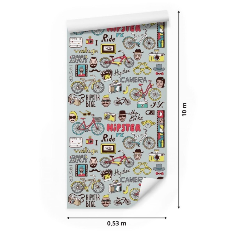 Tapeta Hipsterski Kolaż