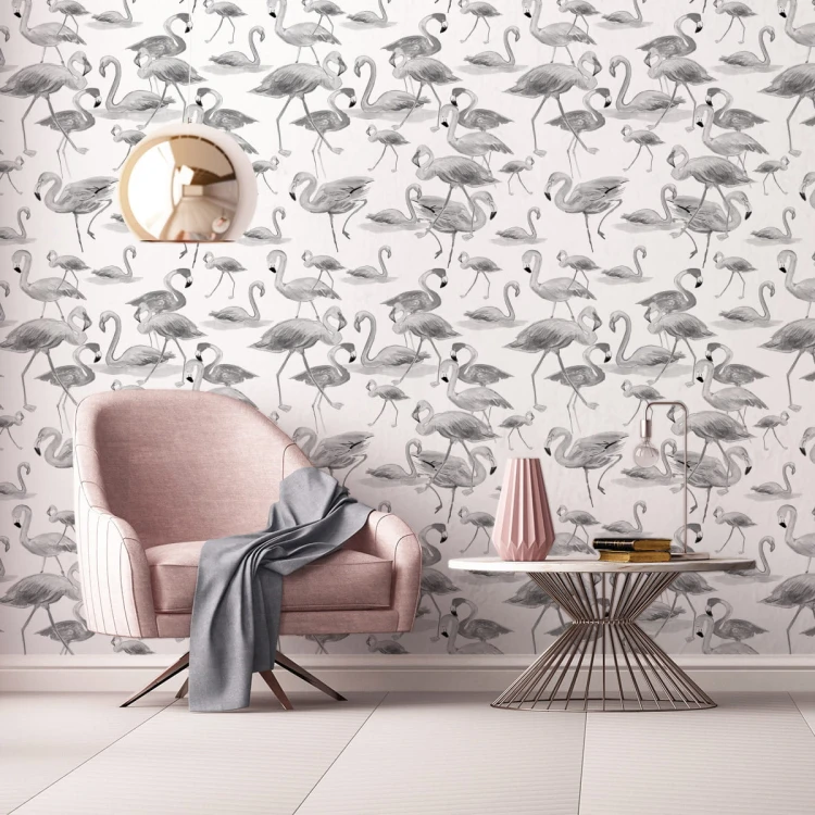 Tapeta Do Salonu, Flamingi, Ptaki, Natura