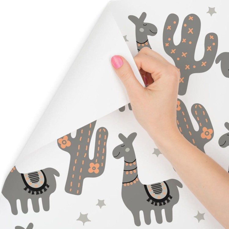 Tapeta Z Lamami Rośliny Przyroda, Pokój Dziecięcy