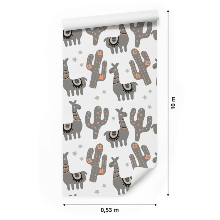 Tapeta Z Lamami Rośliny Przyroda, Pokój Dziecięcy