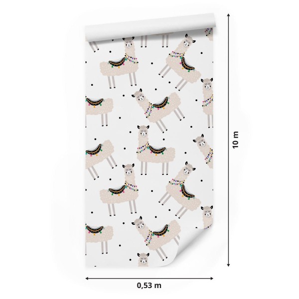 Tapeta Do Pokoju Dziecka, Lamy, Zwierzęta, Natura