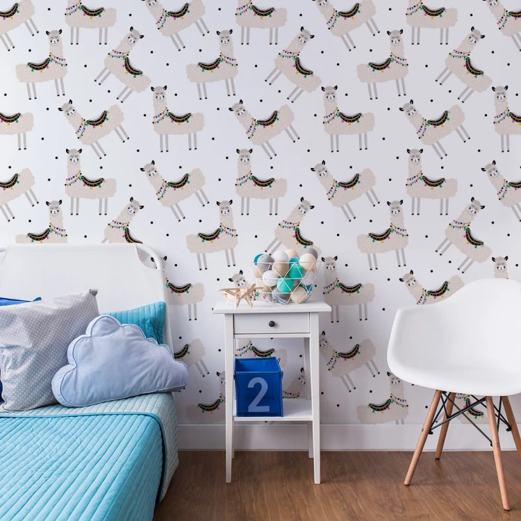 Tapeta Do Pokoju Dziecka, Lamy, Zwierzęta, Natura